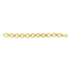 14 Karat Yellow Gold Oval Link Necklace
