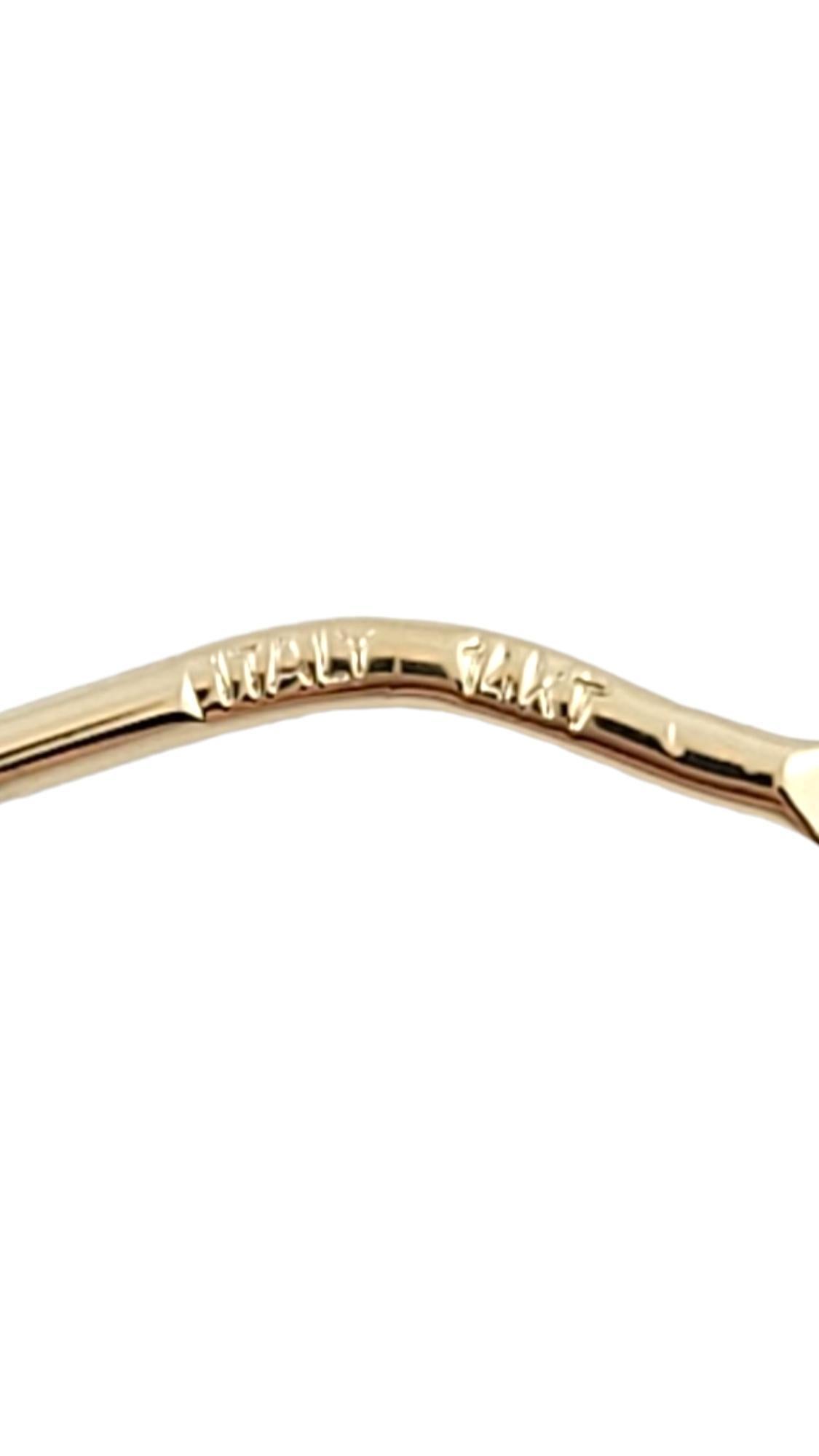 Orecchini ovali a nastro in oro giallo 14K #15857 in vendita 1