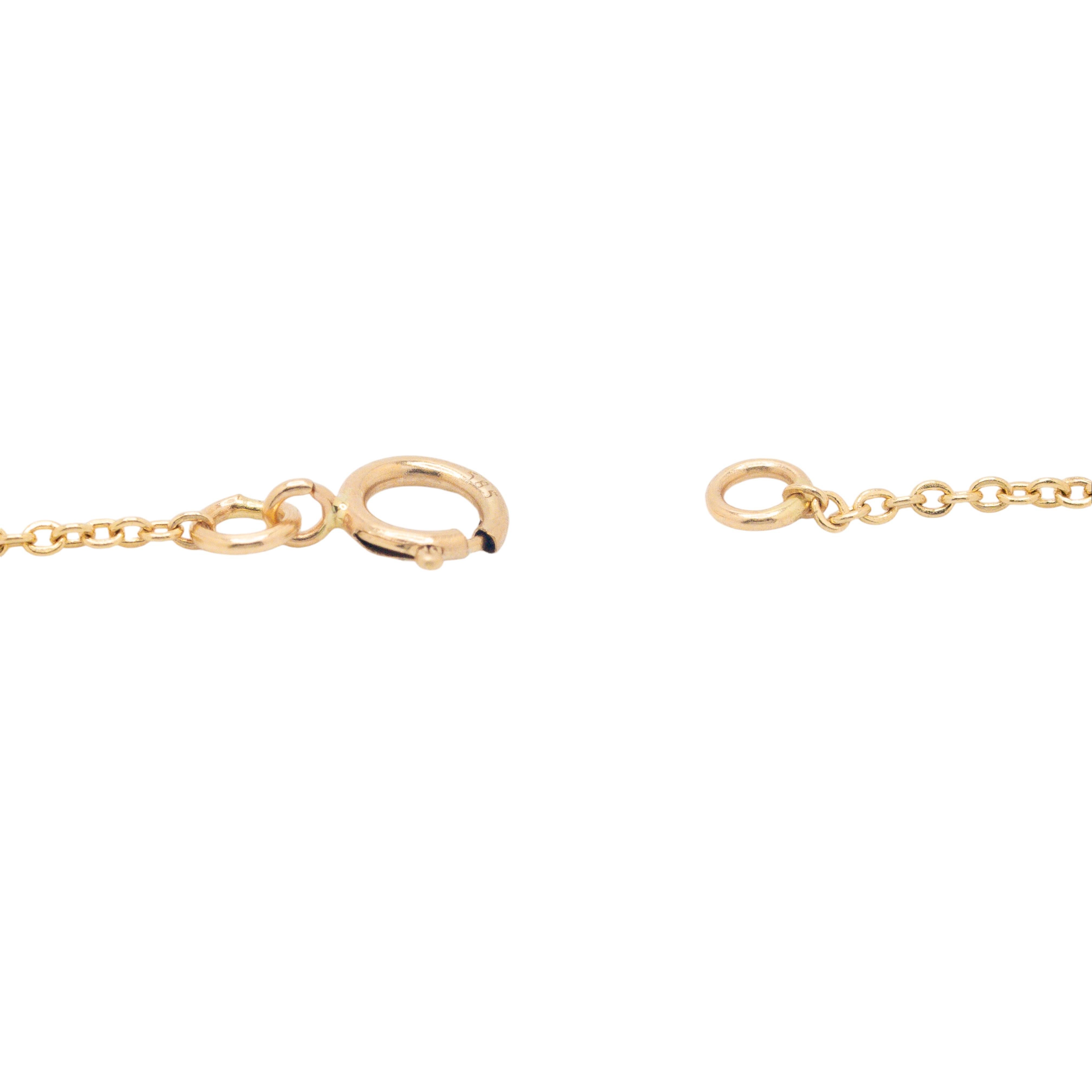 14K Gelbgold Oval Rubin Halskette im Angebot 2