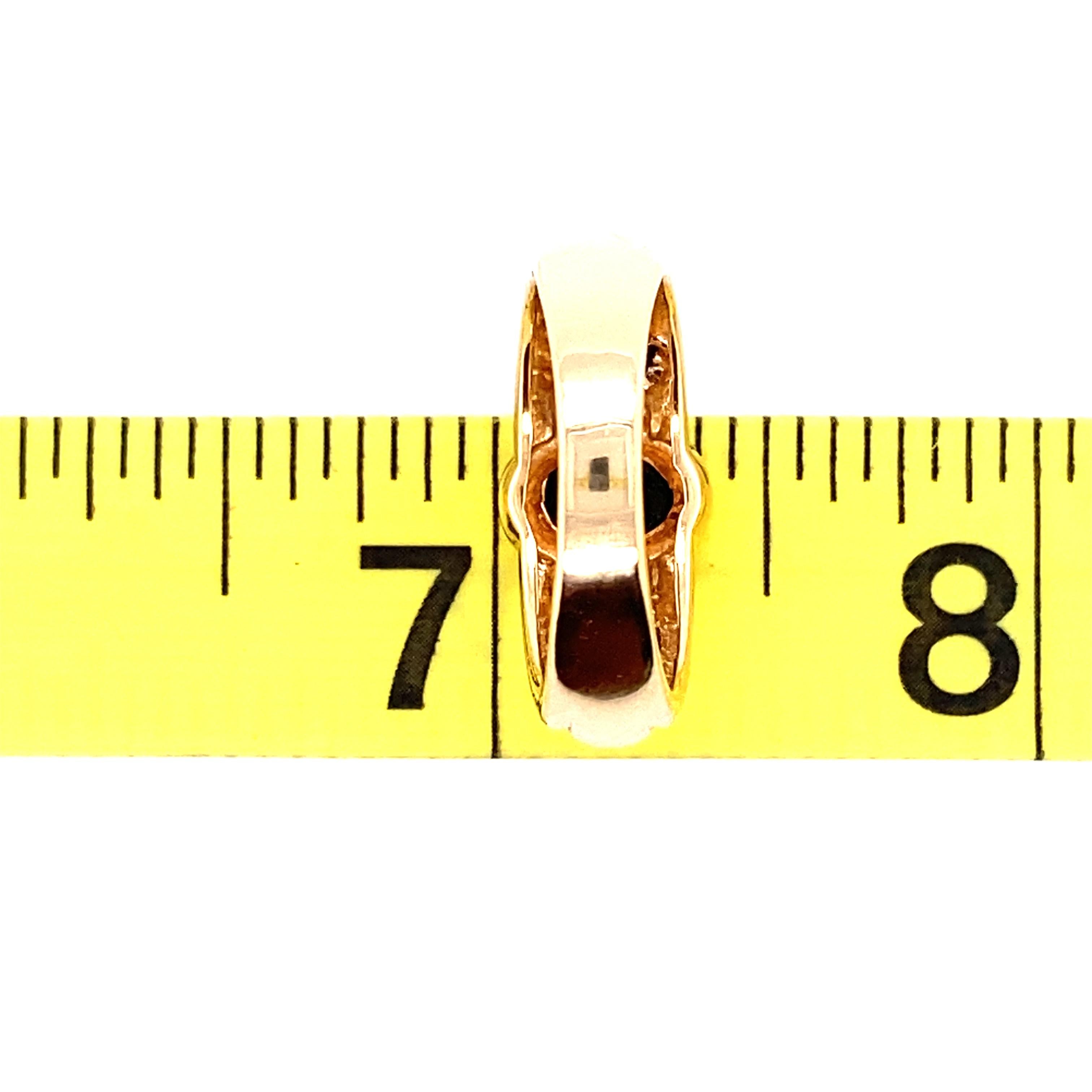 14k Yellow Gold Oval Sapphire Bezel Set Ring 2