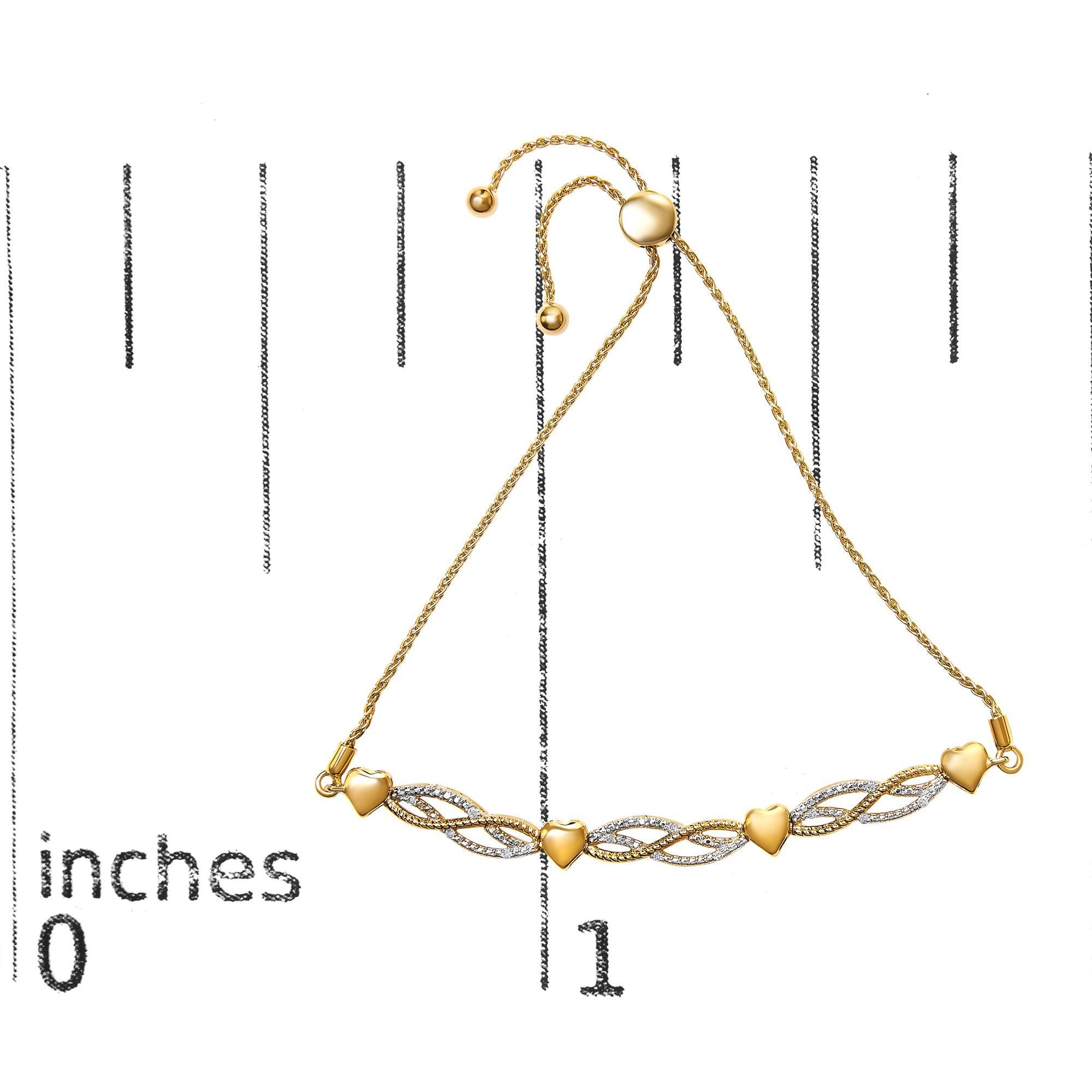 Bracelet Bolo en or jaune 14 carats sur argent avec diamants superposés infinis de 4 à 10 pouces Neuf - En vente à New York, NY