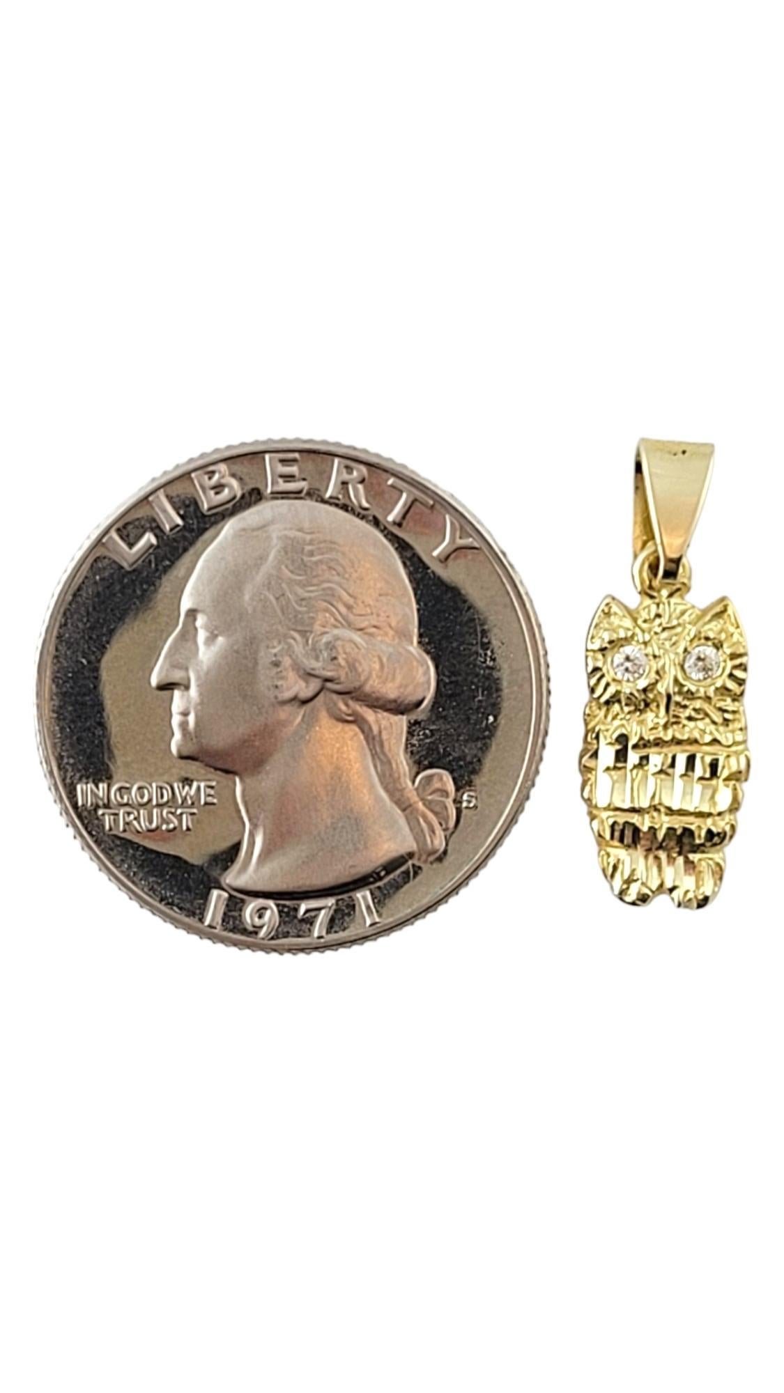 Pendentif hibou en or jaune 14 carats n° 17342 en vente 1