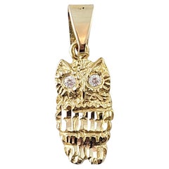 14K Yellow Gold Owl Pendant #17342