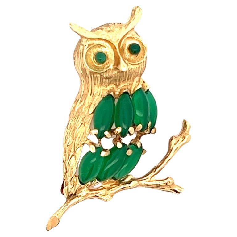 Gold Owl Pins 13 For Sale on 1stDibs avon owl pin