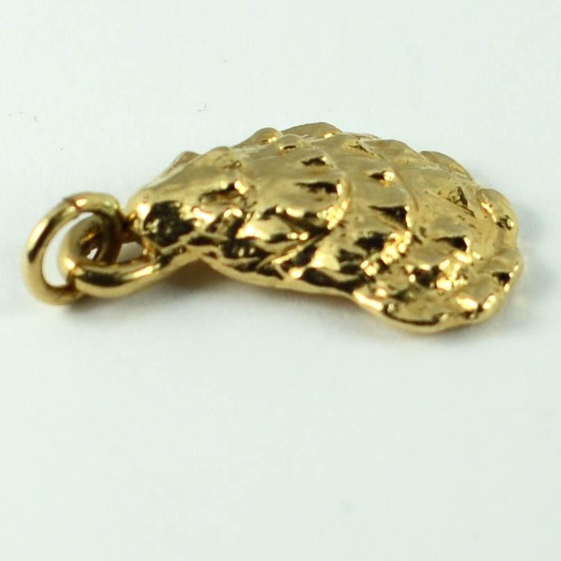 gold oyster charm
