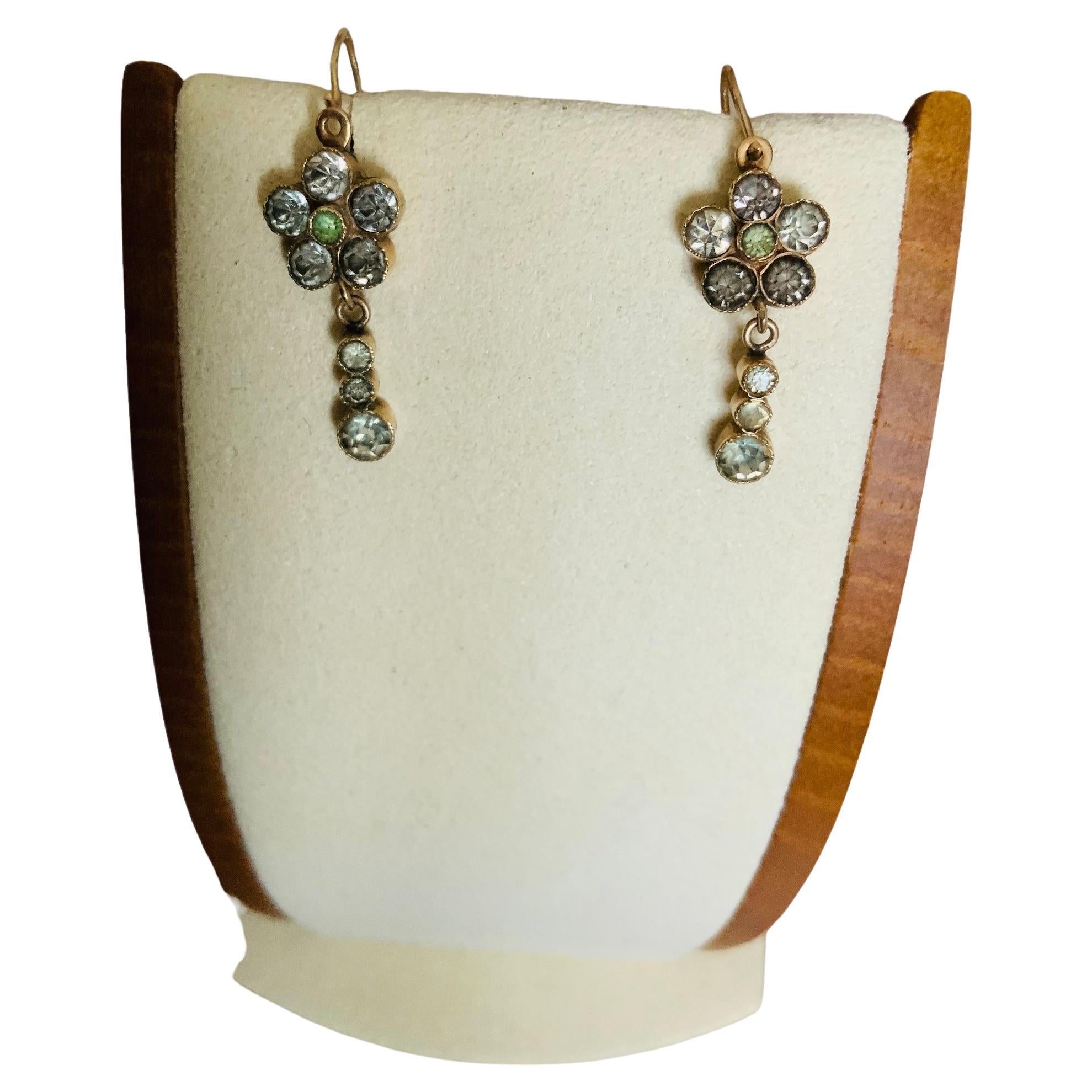 Par de Pendientes de Gota de Oro Amarillo de 14K
