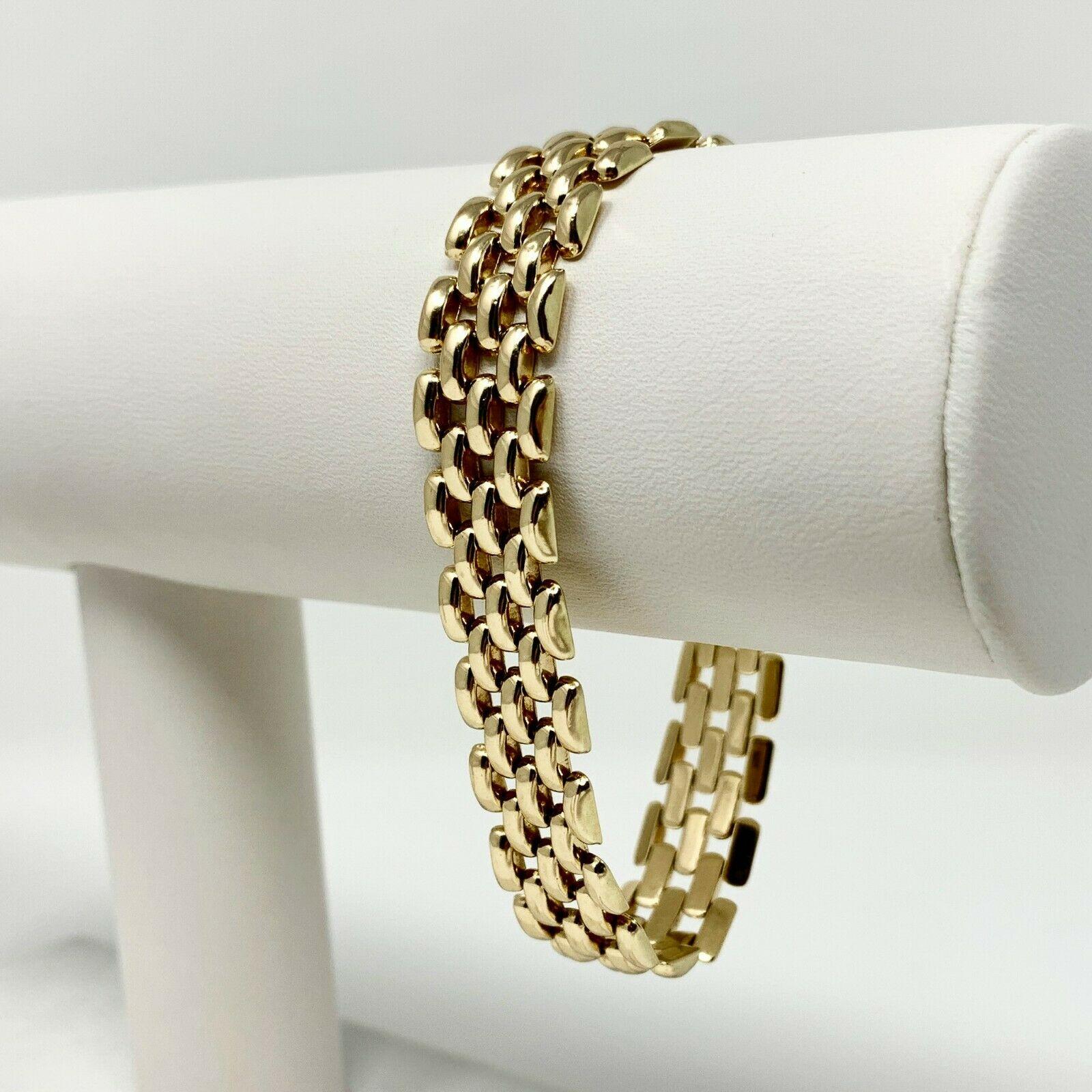 14 Karat Yellow Gold Panther Link Chain 
