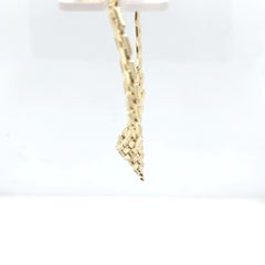 14K Yellow Gold Panther Style Necklace, 15 Inch, 32.1g, High Polish