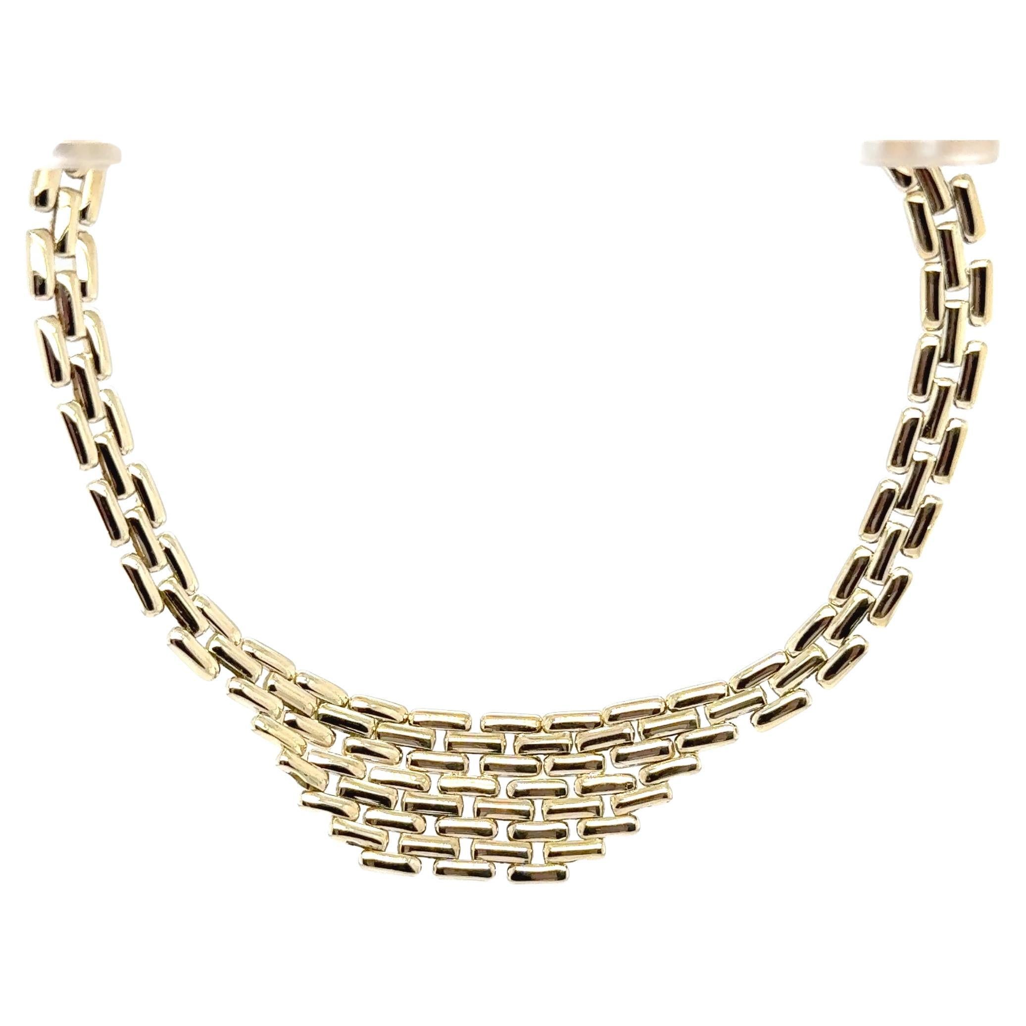 Collier en or jaune 14K en forme de panthère en vente