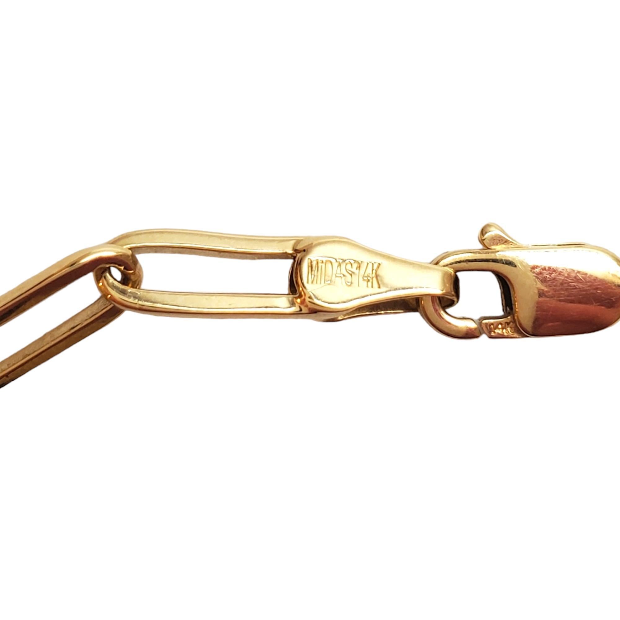 Women's 14K Yellow Gold Paper Clip Bracelet #17522