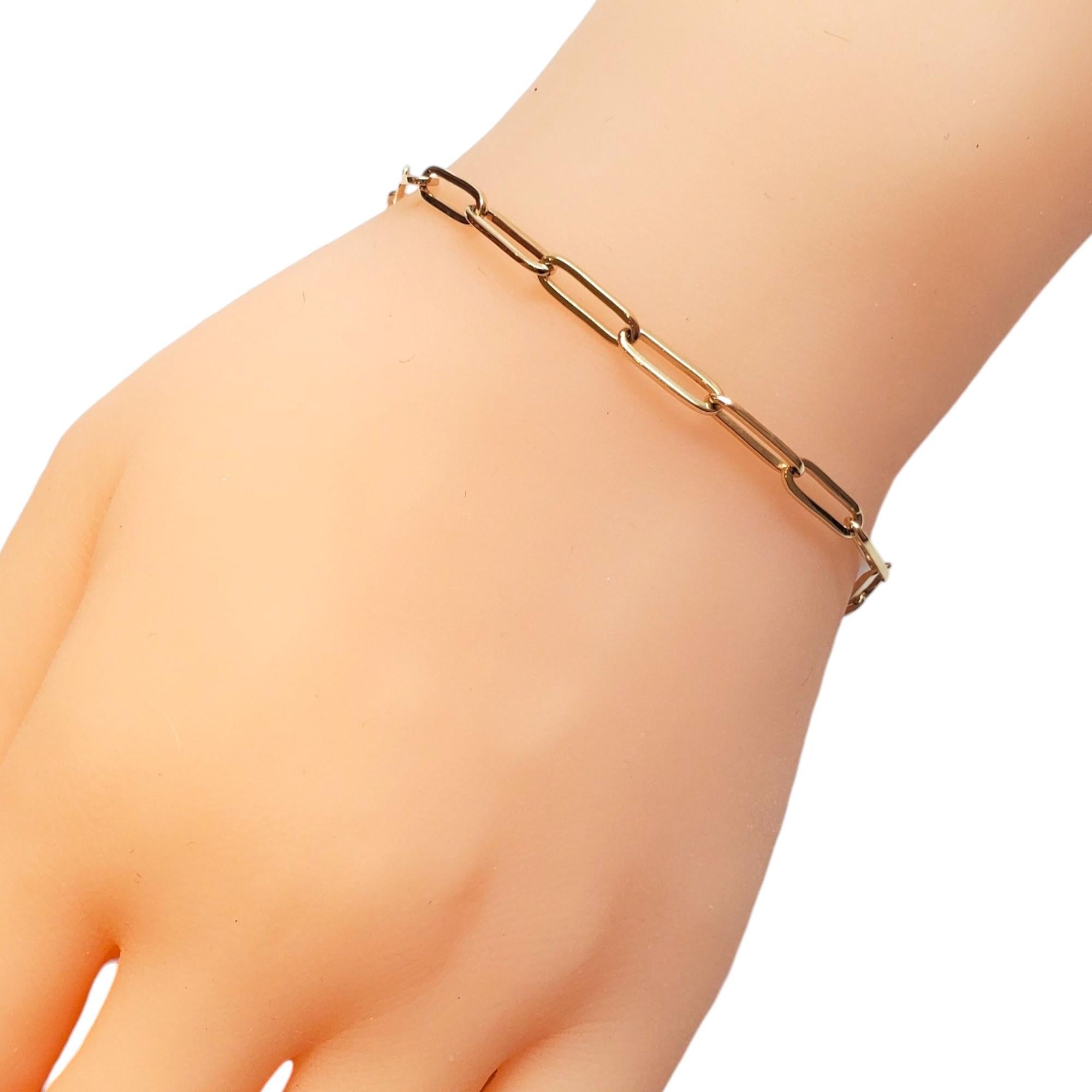 14K Yellow Gold Paper Clip Bracelet #17522 1