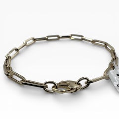 14K Yellow Gold Paper Clip Bracelet, 7 Inch, Unisex, New Design