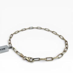 14k Yellow Gold Paper Clip Bracelet, 7.25 Inches, Unisex, New