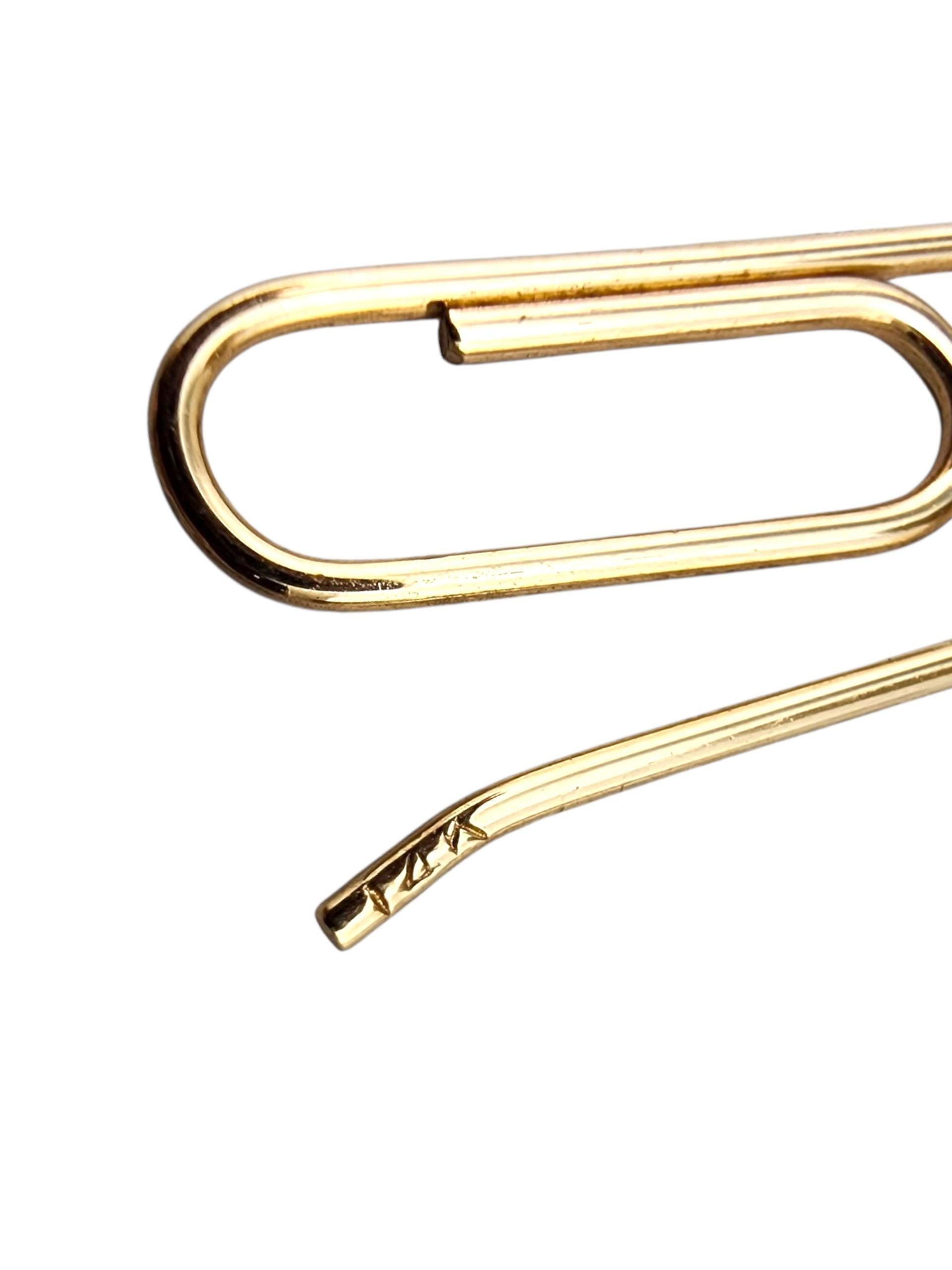 Women's 14K Yellow Gold Paper Clip Earrings #21752