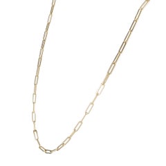 14k Yellow Gold Paper Clip Link Necklace
