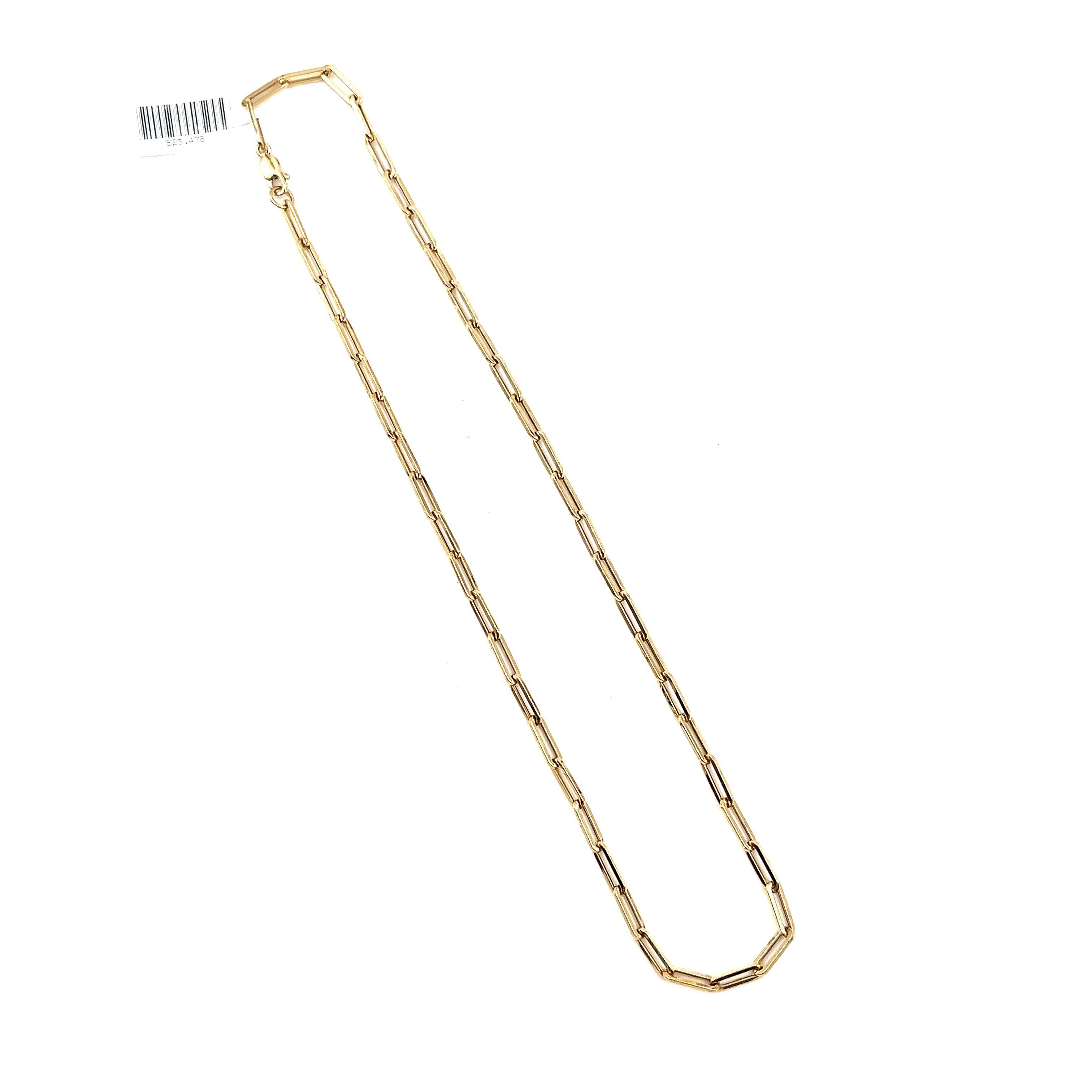 Collier de trombones en or jaune 14k Neuf - En vente à Chicago, IL