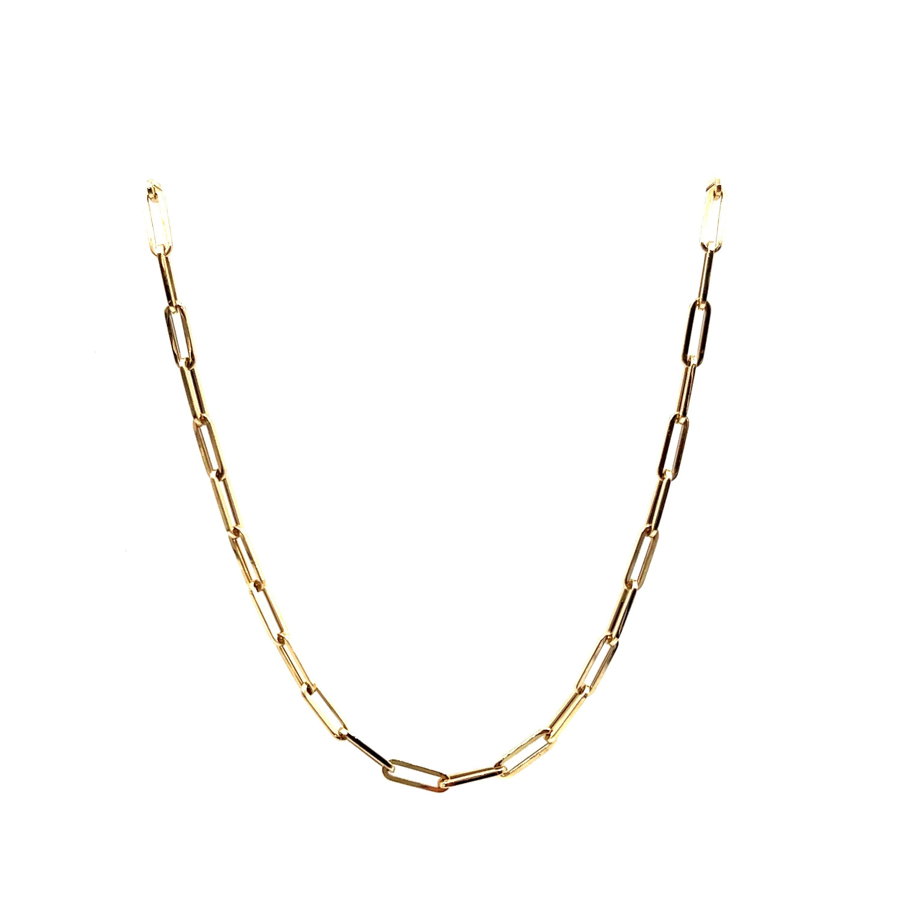 Collier de trombones en or jaune 14k Unisexe en vente