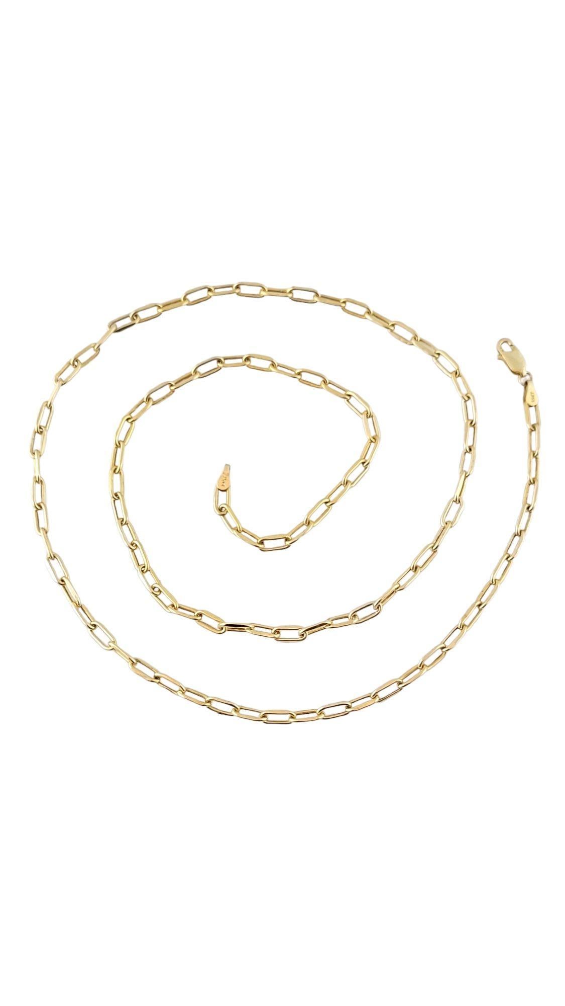14K Yellow Gold Paper Clip Oval Link Chain #14978 In Good Condition In Washington Depot, CT