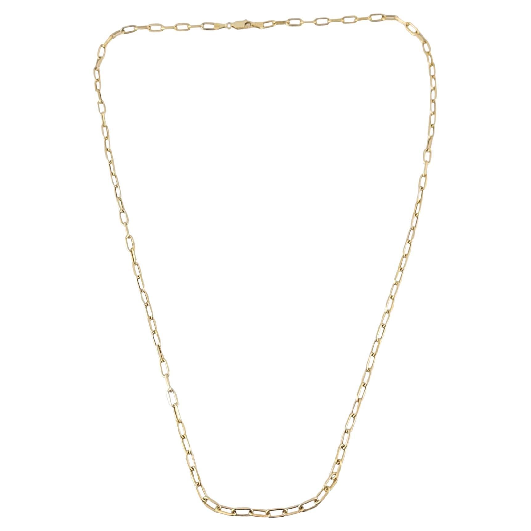 14K Yellow Gold Paper Clip Oval Link Chain #14978