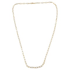 14K Yellow Gold Paper Clip Oval Link Chain #14978