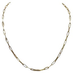 14K Yellow Gold Paperclip Chain 20in 2.2mm New