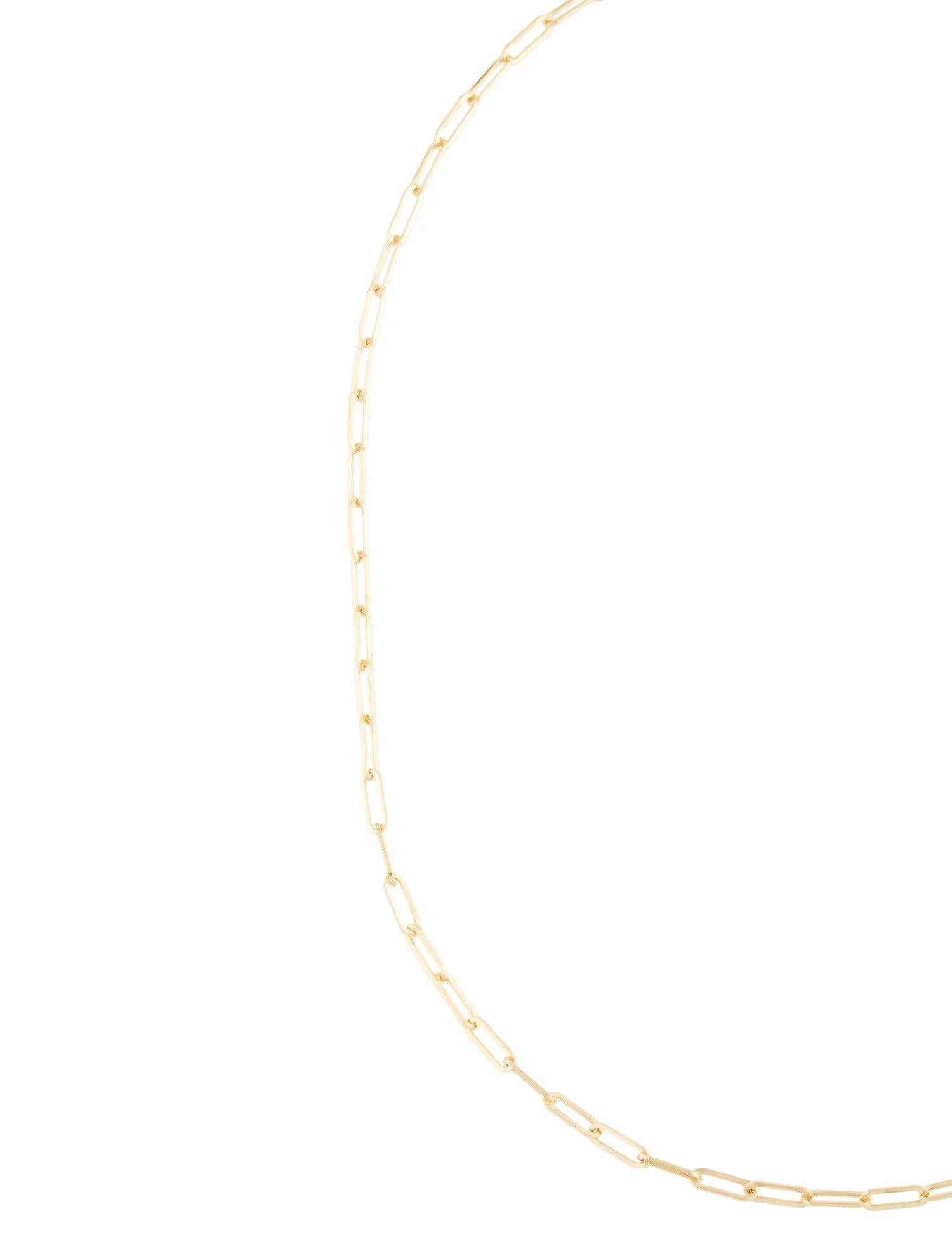 14k gold paperclip necklace 16 inch