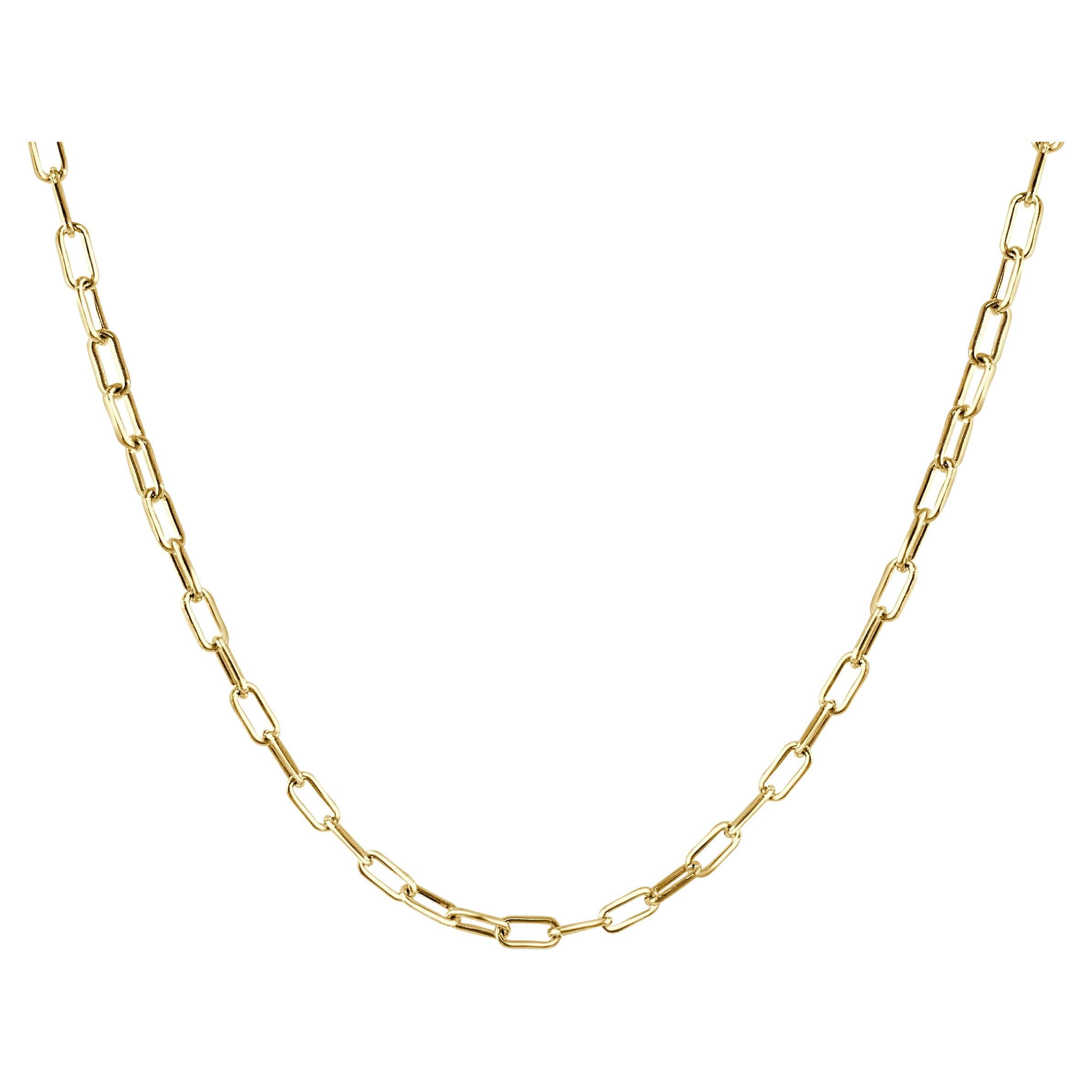 Papierklammerkette aus 14 Karat Gelbgold