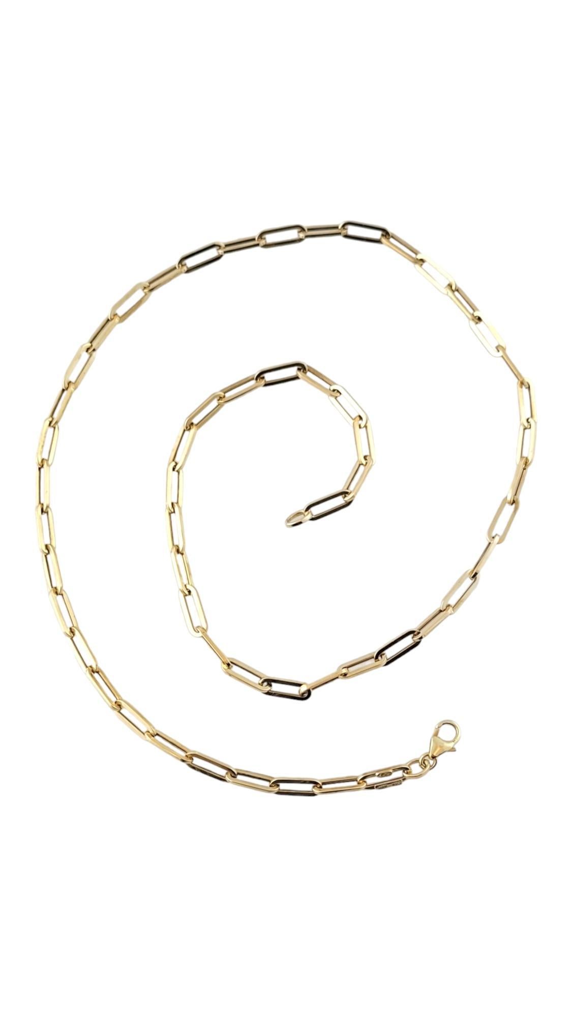 14K Yellow Gold Paperclip Chain Necklace 18