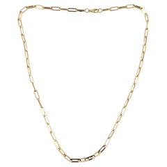 14K Yellow Gold Paperclip Chain Necklace 18" #17338