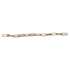 14K Yellow Gold Paperclip Link Bracelet #25742