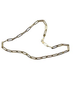 14K Yellow Gold Paperclip Link Necklace 20" #24622