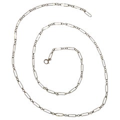 Collier de trombones en or jaune 14K 27" #23652