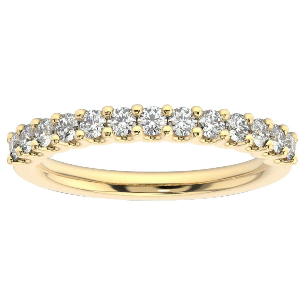 14K Yellow Gold Pavia "U" Diamond Ring '1/2 Ct. tw' For Sale