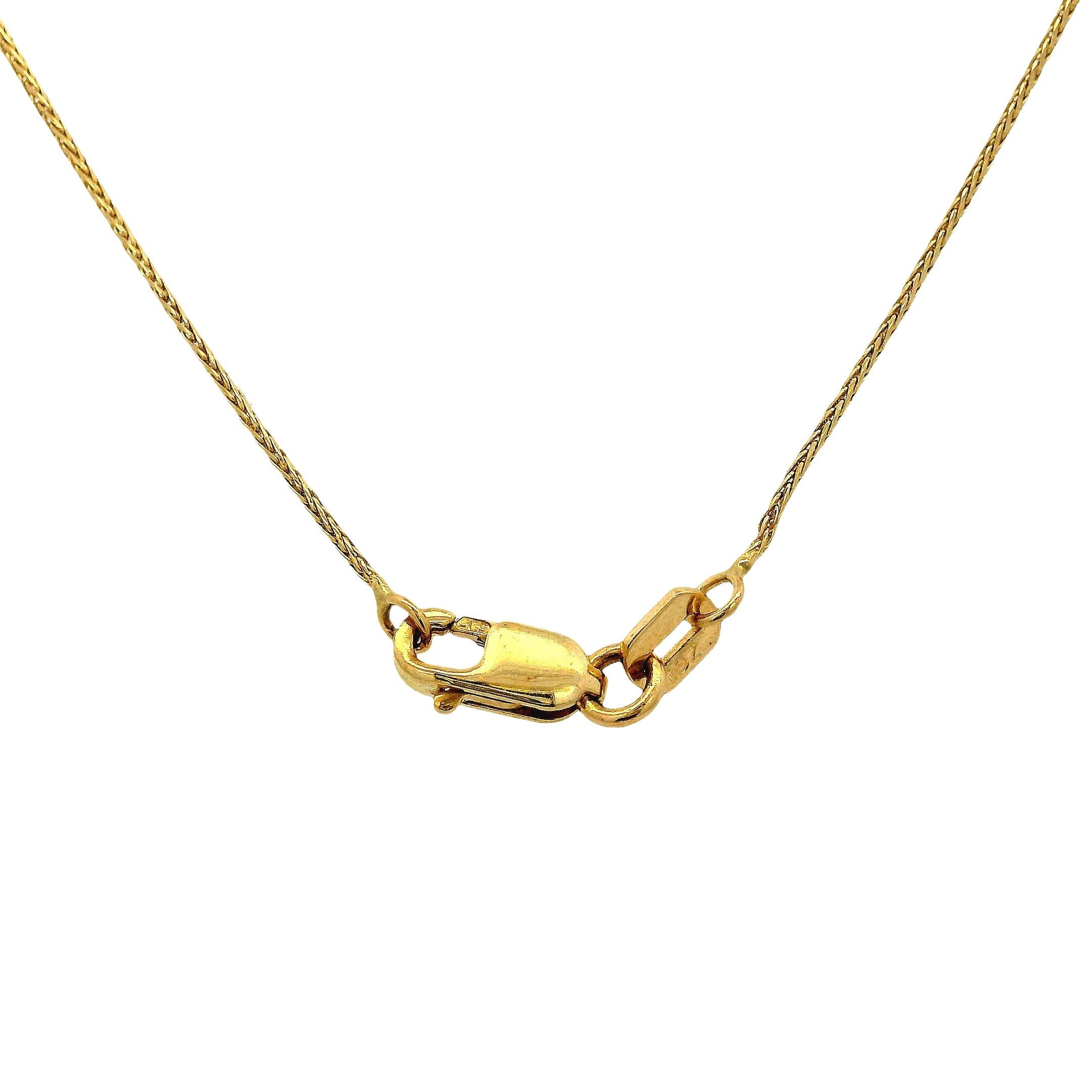14k Yellow Gold Pear Shape Amethyst Pendant Necklace with Round Diamonds en venta 6