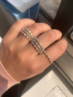 14K Yellow Gold Pear Shape 0.75ct Diamond Band for Her