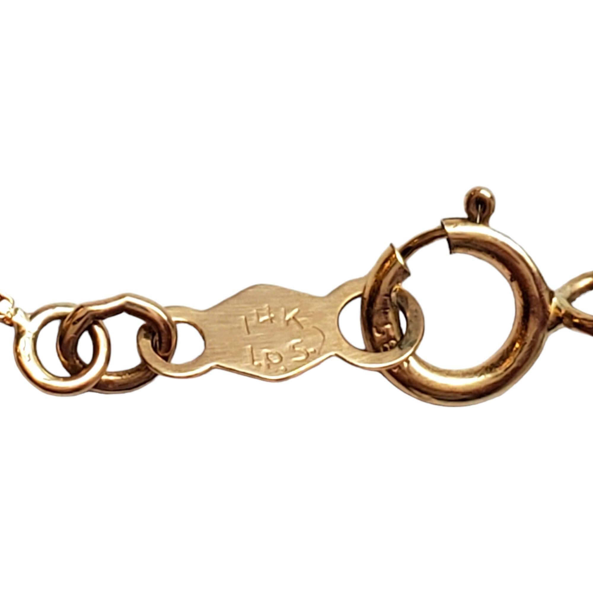 Women's 14K Yellow Gold Pearl (5.5 - 6.0 mm) Station Necklace #17880 For Sale