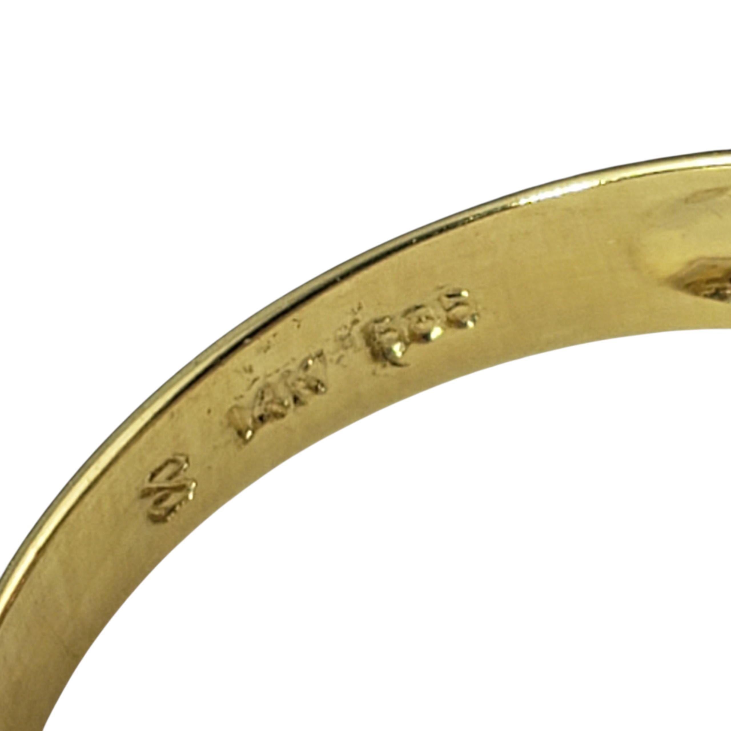 Anello Bypass con perle e diamanti in oro giallo 14K misura 6,5 #23012 In condizioni buone in vendita a Washington Depot, CT