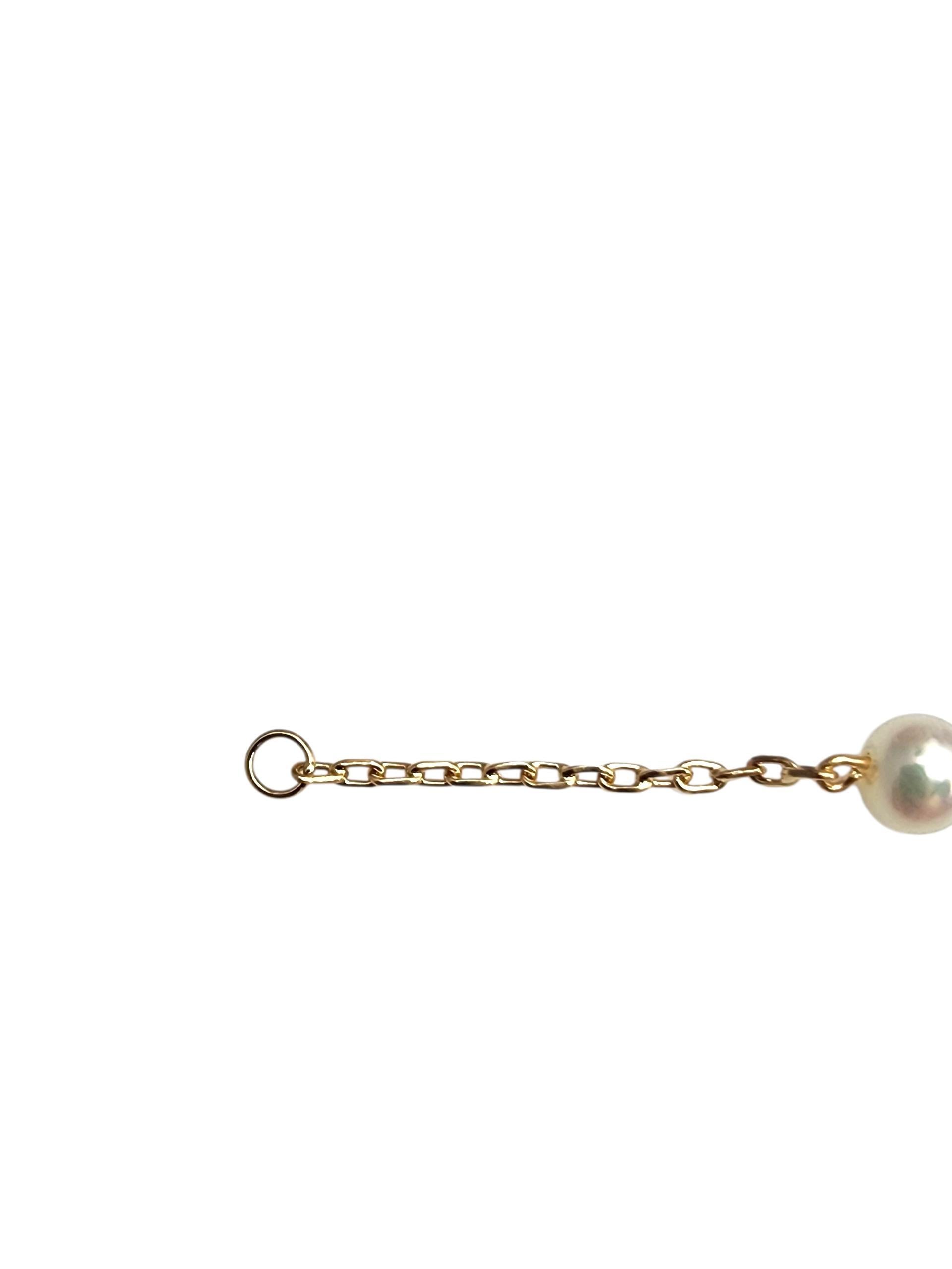 Women's 14K Yellow Gold Pearl Bracelet #22884 For Sale