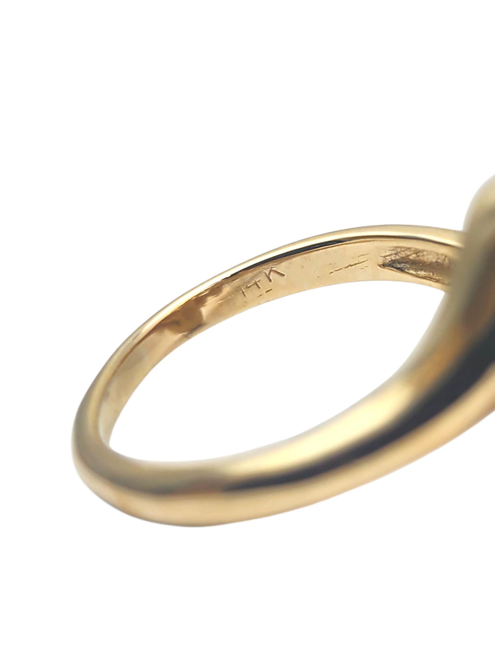 14K Yellow Gold Pearl Cluster Ring #22899 For Sale 2