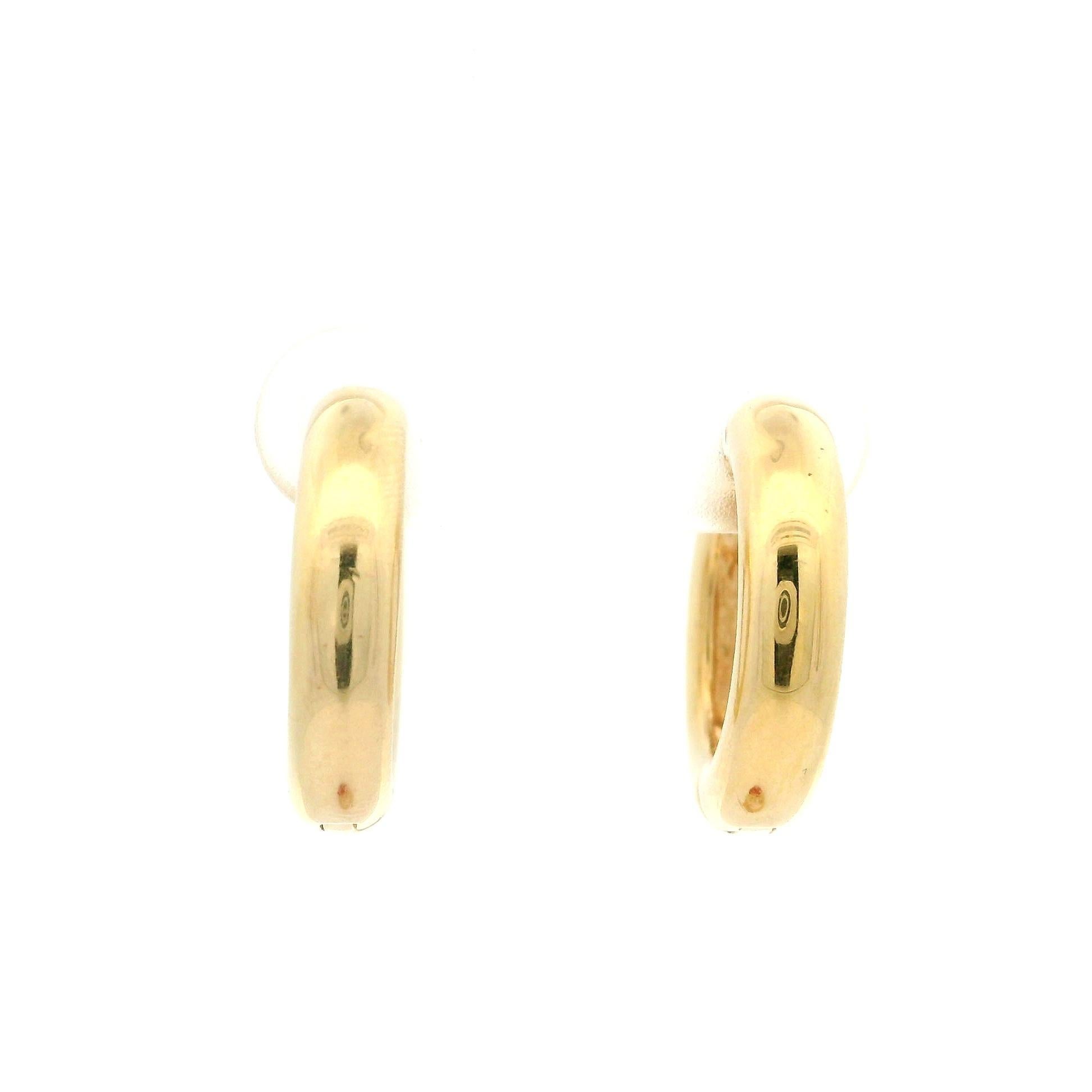 14k Yellow Gold Pearl Convertible Huggie Hoop Or Dangle Clip On Earrings For Sale 3