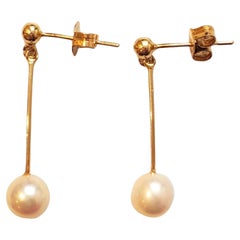 14K Gelbgold Perlen-Ohrhänger #18029
