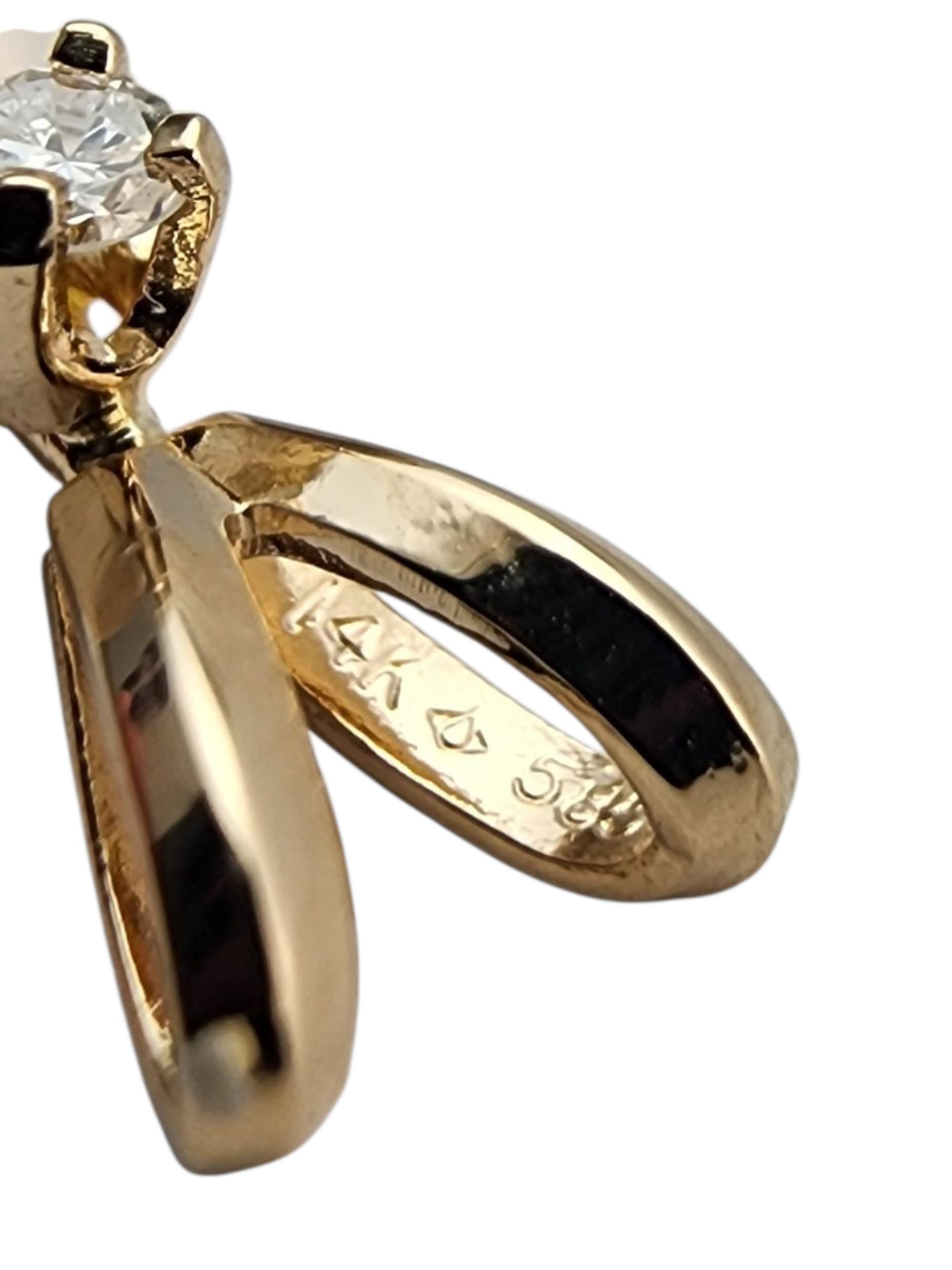 Pendentif en or jaune 14K avec perles et diamants #22880 Bon état à Washington Depot, CT