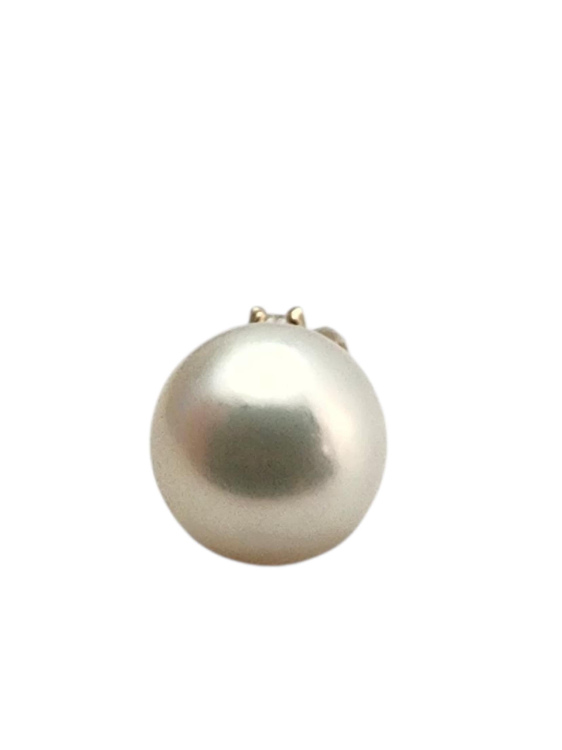  Pendentif en or jaune 14K avec perles et diamants #22880 Pour femmes 