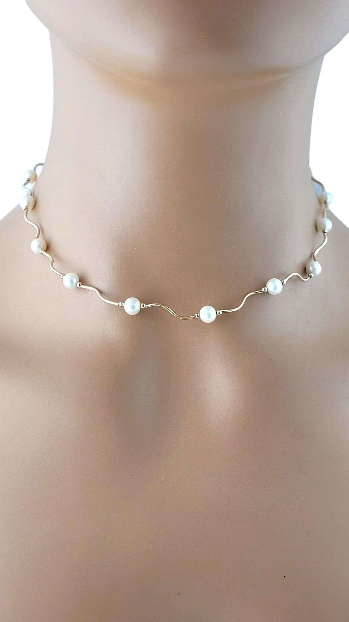 Women's 14K Yellow Gold Pearl Necklace #17337