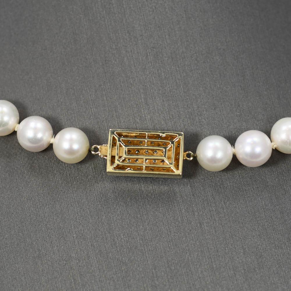 Uncut 14K Yellow Gold Pearl Necklace 18
