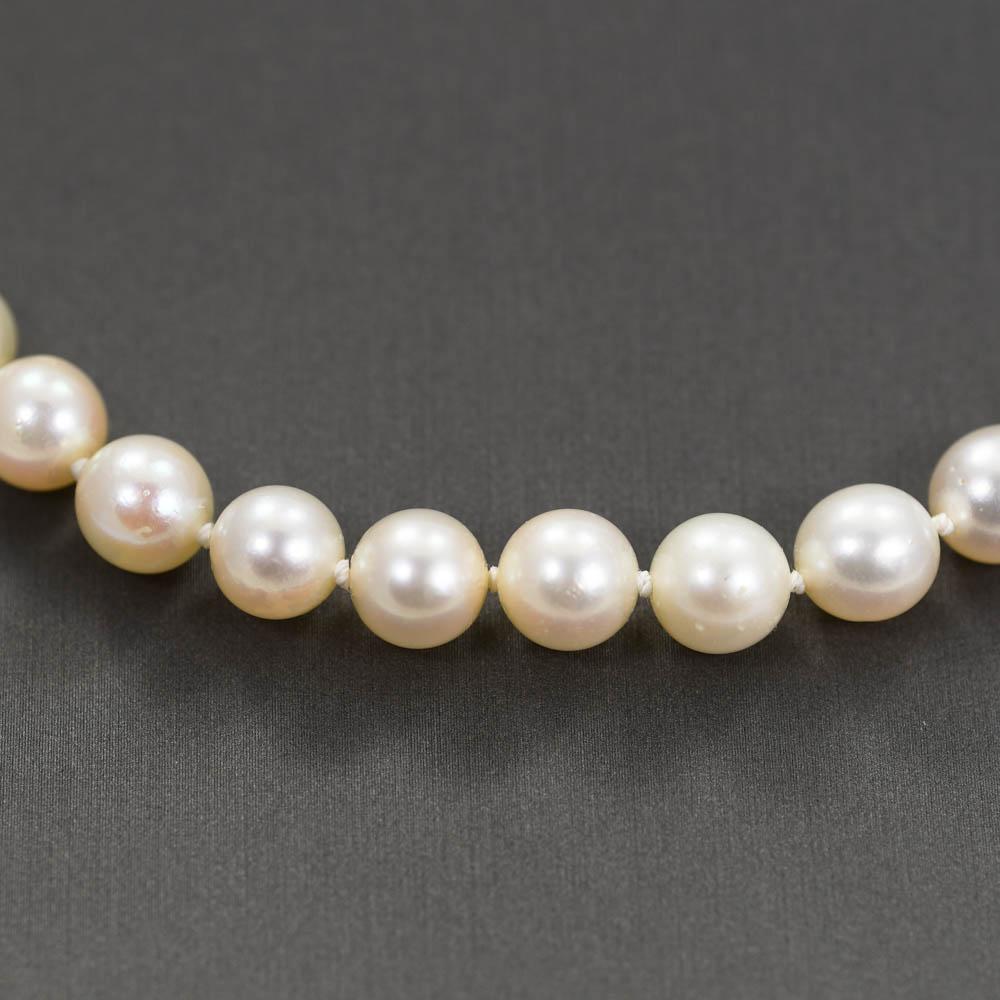 Non taillé Collier de perles en or jaune 14K 22