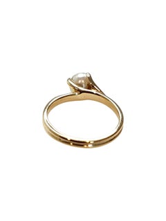 14K Yellow Gold Pearl Ring Size 6 #25504