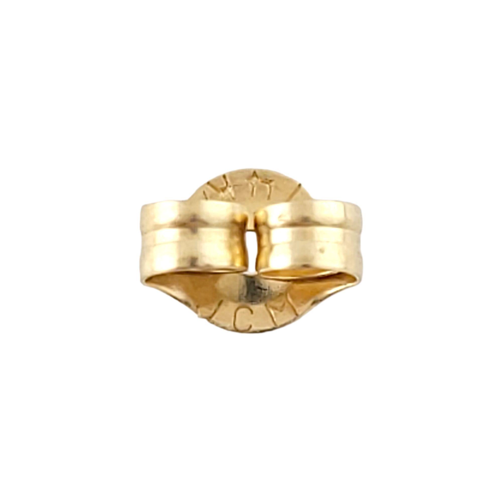 Women's 14K Yellow Gold Pearl Stud Earrings #13583 For Sale