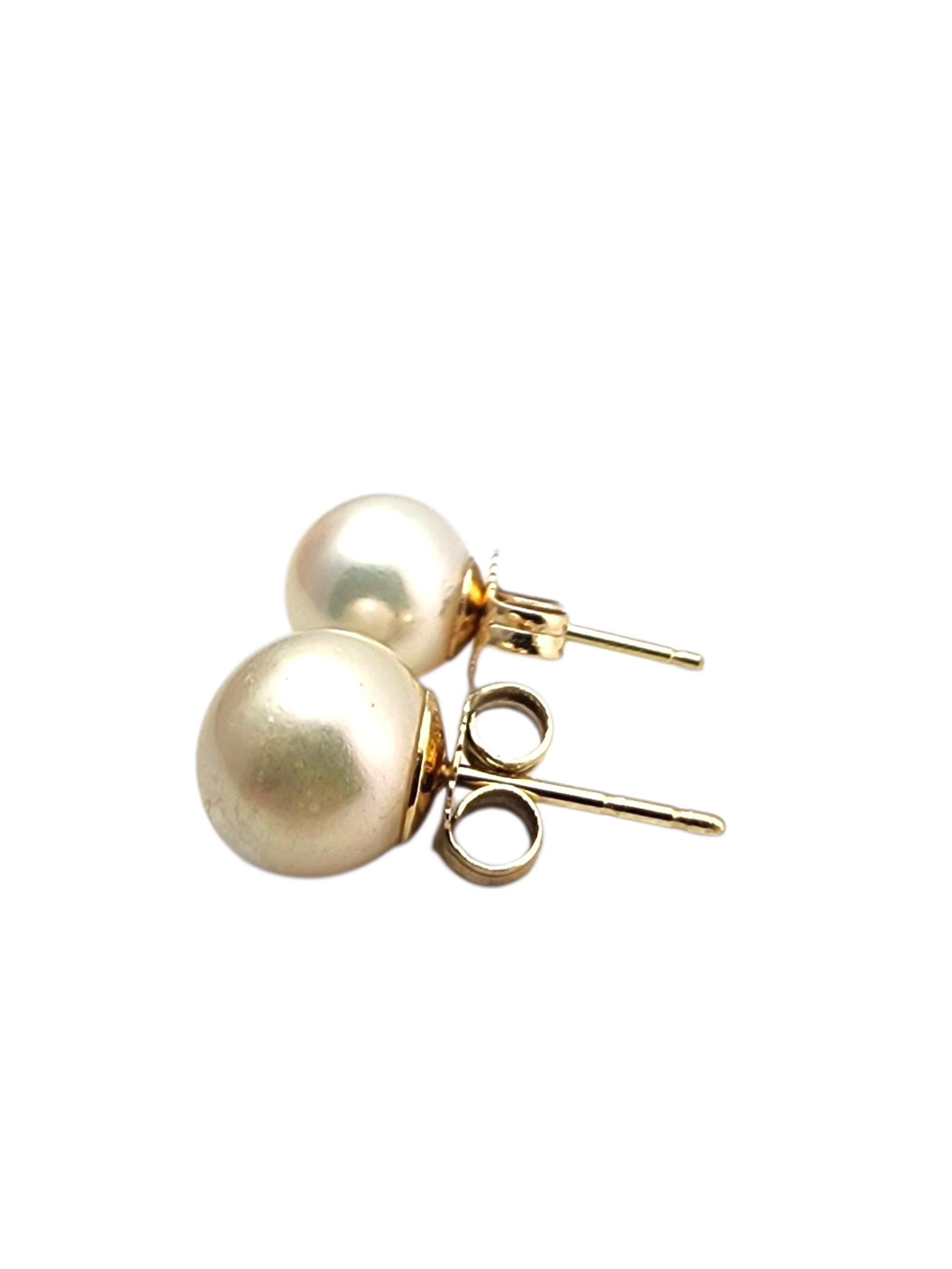 Donna Orecchini con perle in oro giallo 14K #22875 in vendita