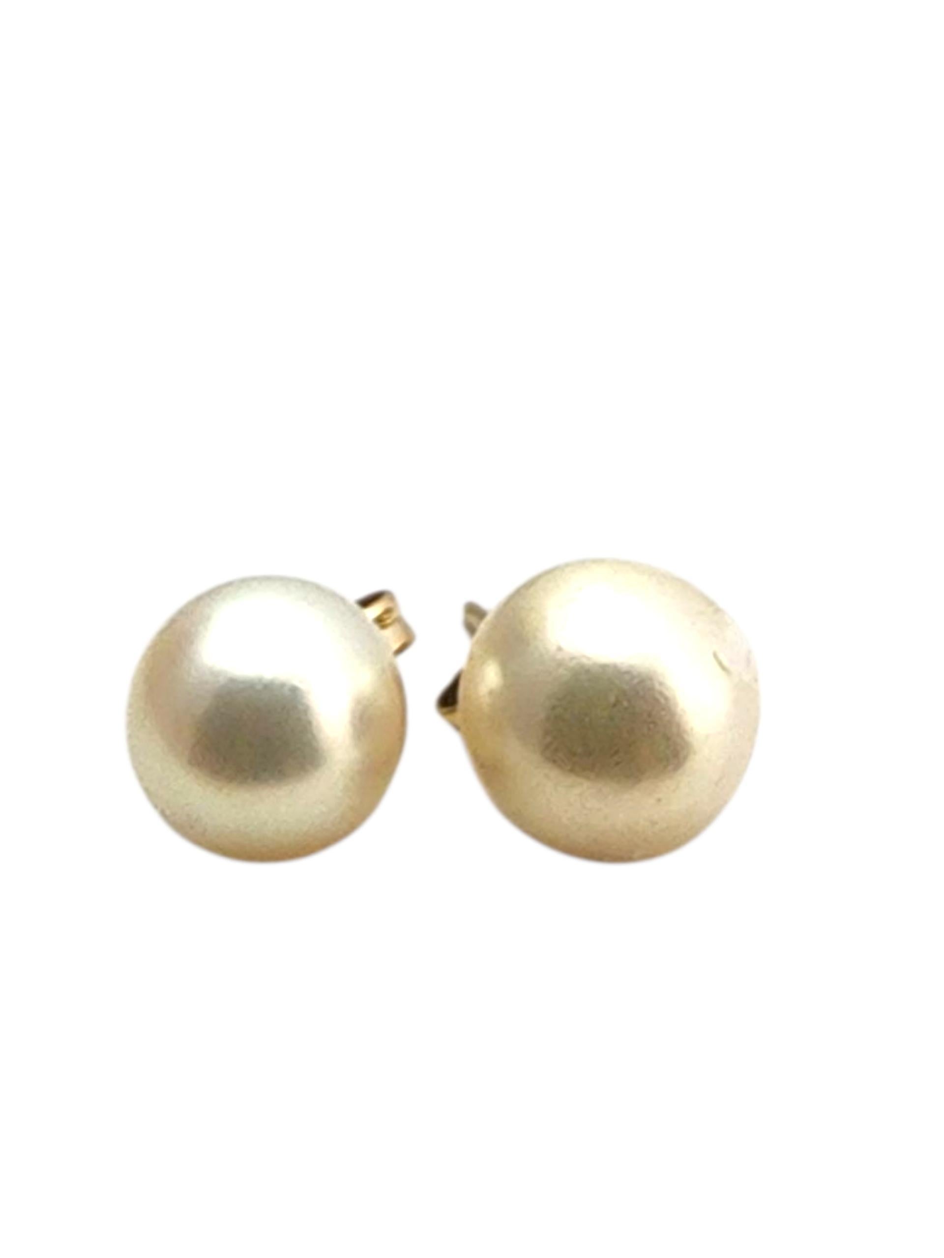 Boucles d'oreilles en or jaune 14K avec perles #22875